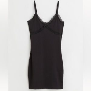 H&M Lace Ribbed Bodycon Dress 🖤